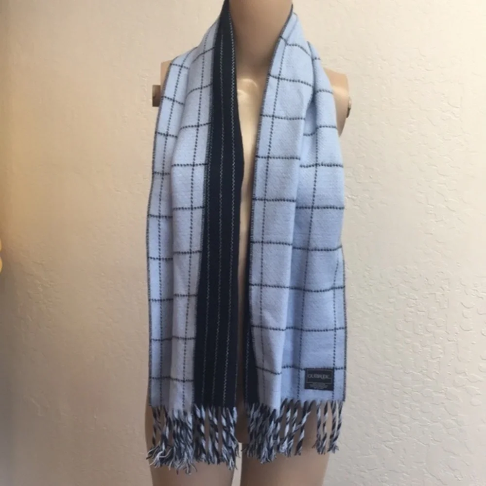 Outbrook Knit tassled edge Soft Blue Scarf made in 🇩🇪 germany